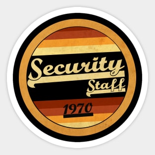 Vintage Security Staff Sticker